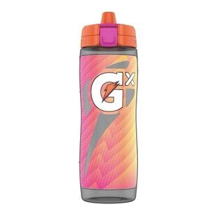 Gatorade GX 30oz Water Bottle Neon Red Squeeze Sports Hydration NEW